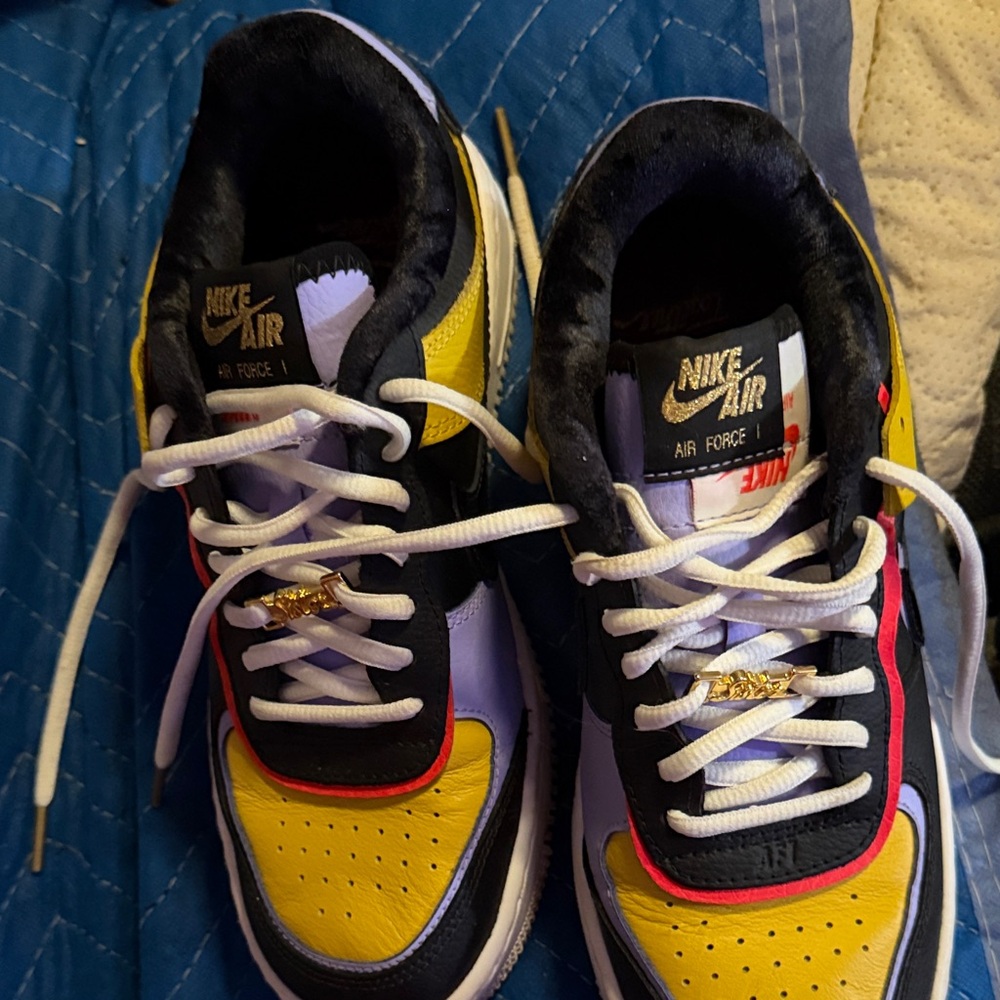 Nike Air Force 1 Low Women's Sneakers - Yellow/Black/Purple